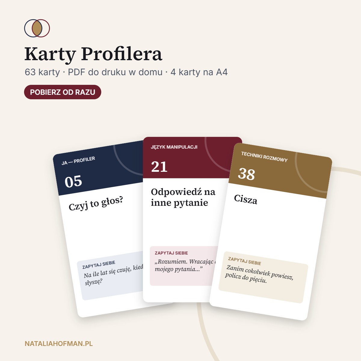 Karty Profilera — PDF do druku w domu