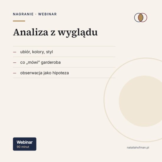Analiza z wyglądu — nagranie, Natalia Hofman